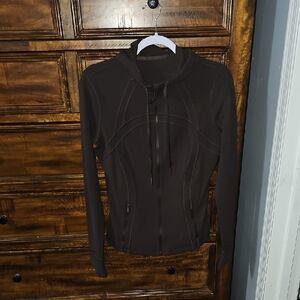Lululemon Excellent Pre Owned Espresso Hooded Define Jacket!! Sz 10
